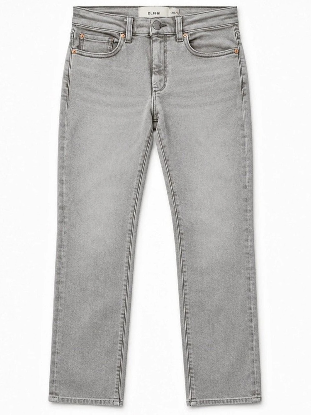 DL1961 Gray Straight Leg Jeans Like New frayed hem